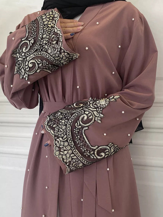 Hareem Pearl Abaya- Muave