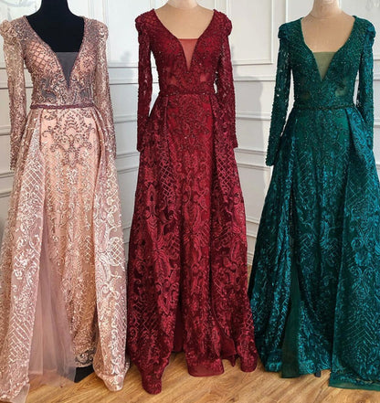Rayna Beaded Lace Gown