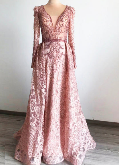 Rayna Beaded Lace Gown