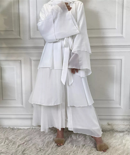 Alizeh-Layered Chiffon Abaya