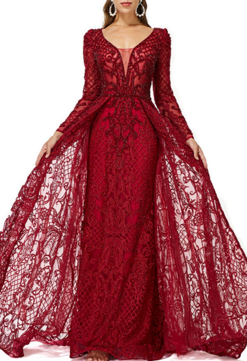 Rayna Beaded Lace Gown