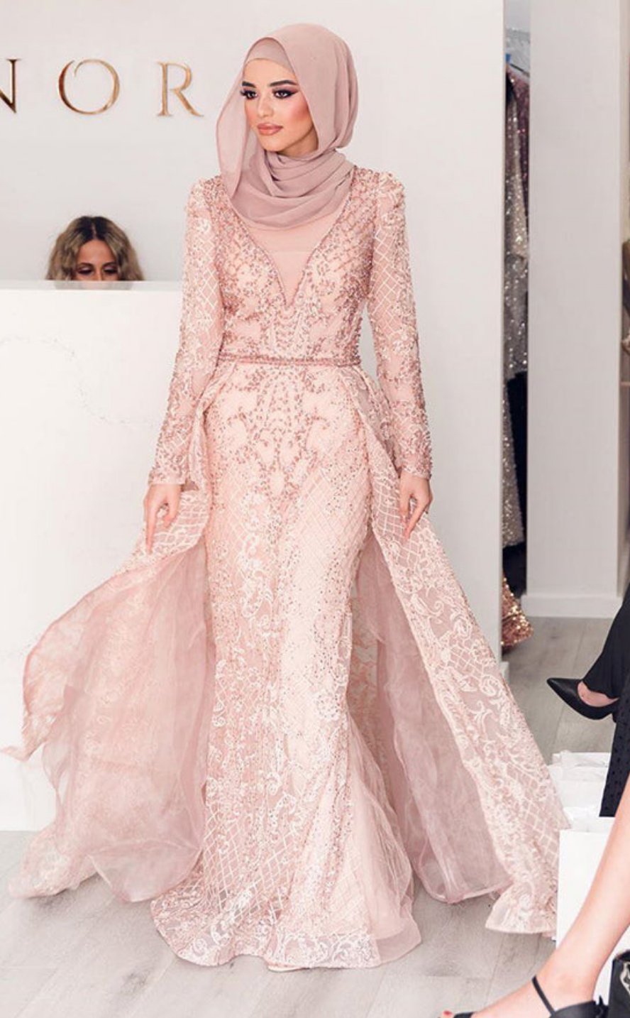 Rayna Beaded Lace Gown