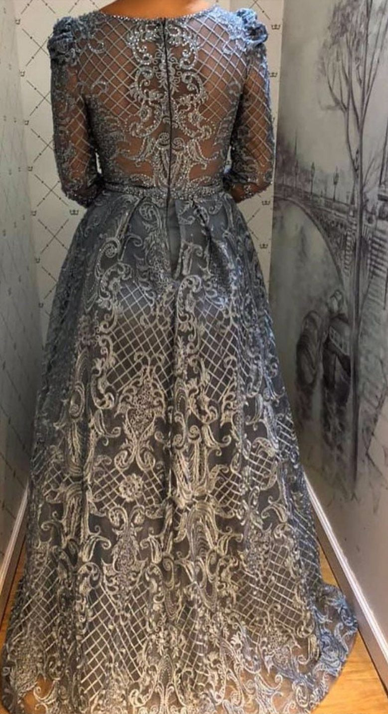 Rayna Beaded Lace Gown