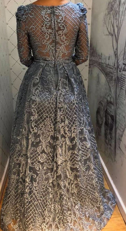 Rayna Beaded Lace Gown