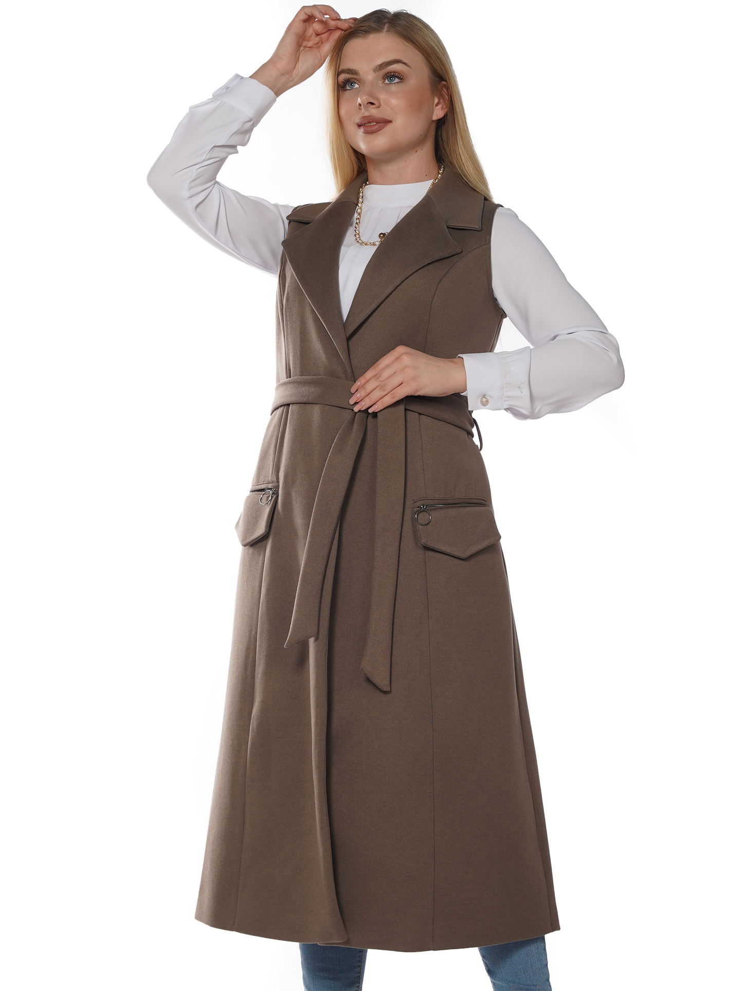 Women's long vest