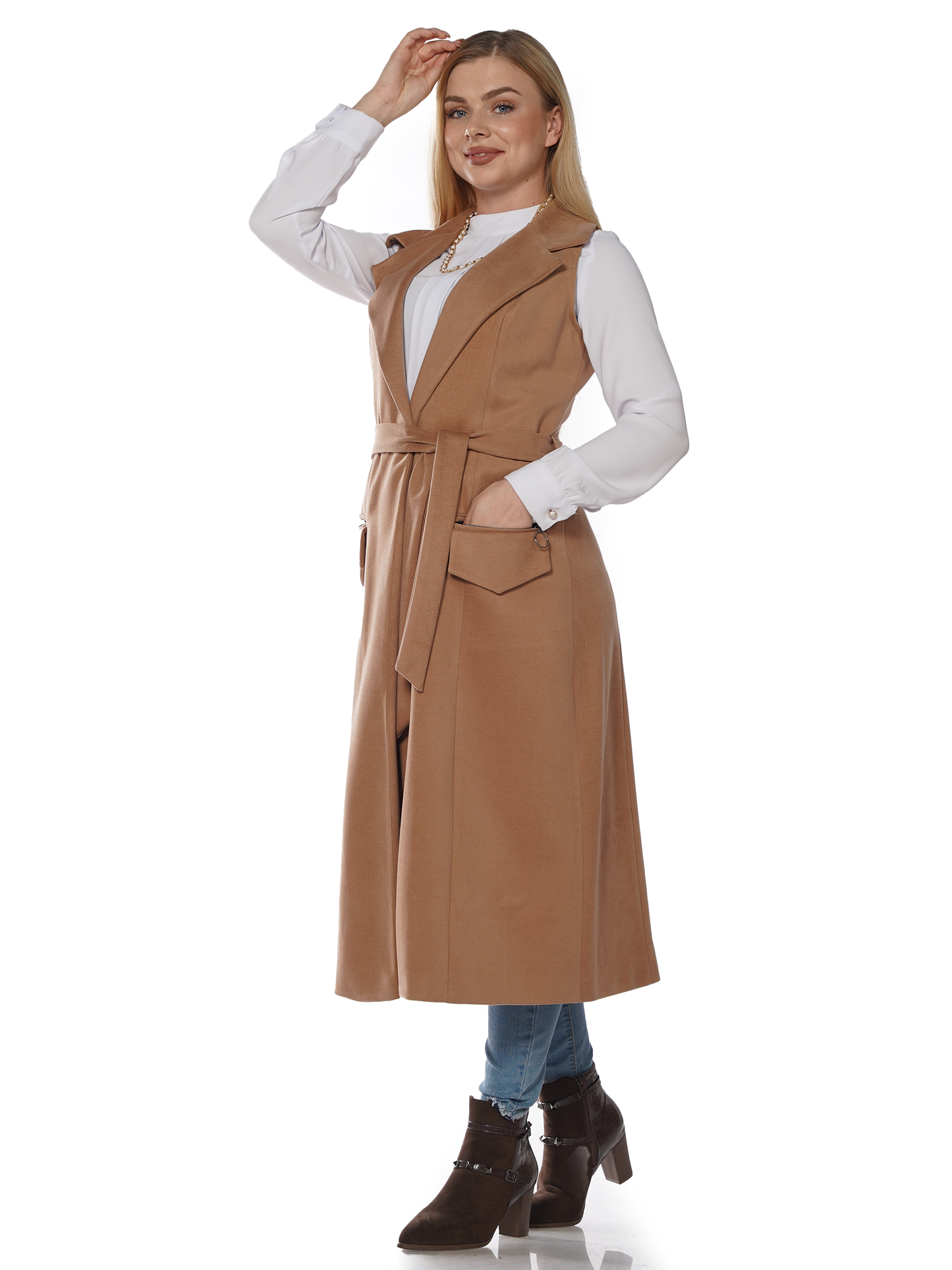 Women's long vest
