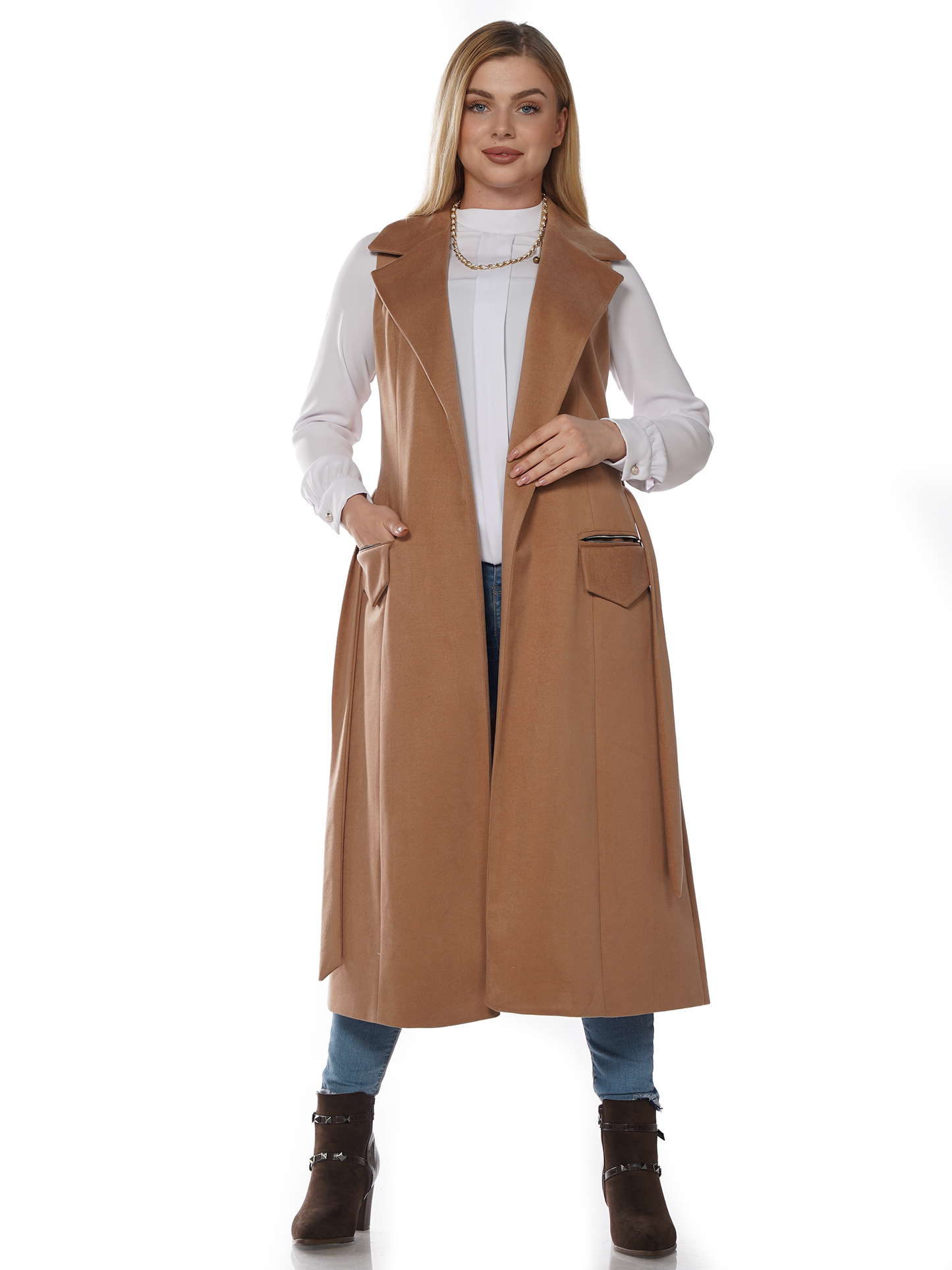Women's long vest