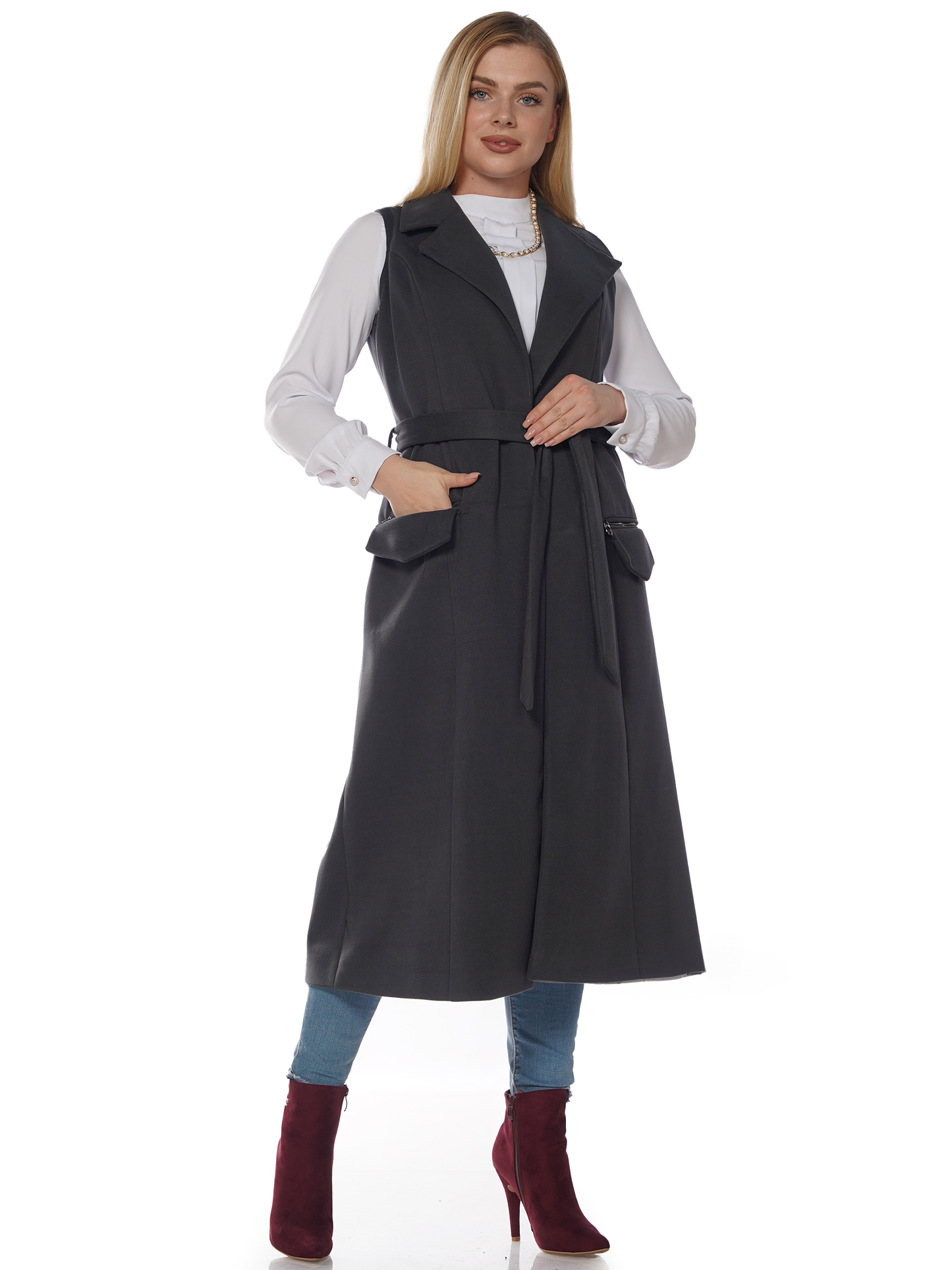Women's long vest