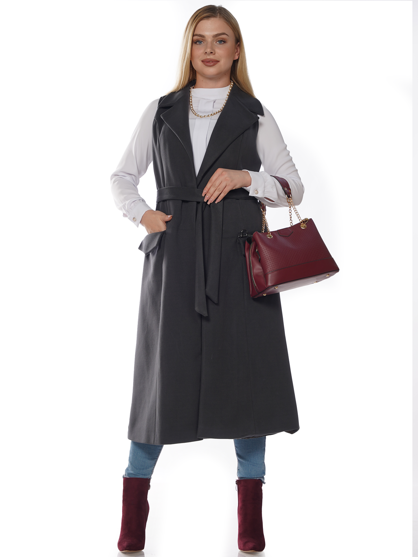 Women's long vest