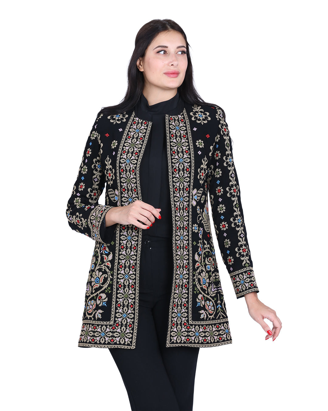 Embroidered Jacket – Sand & Blossom