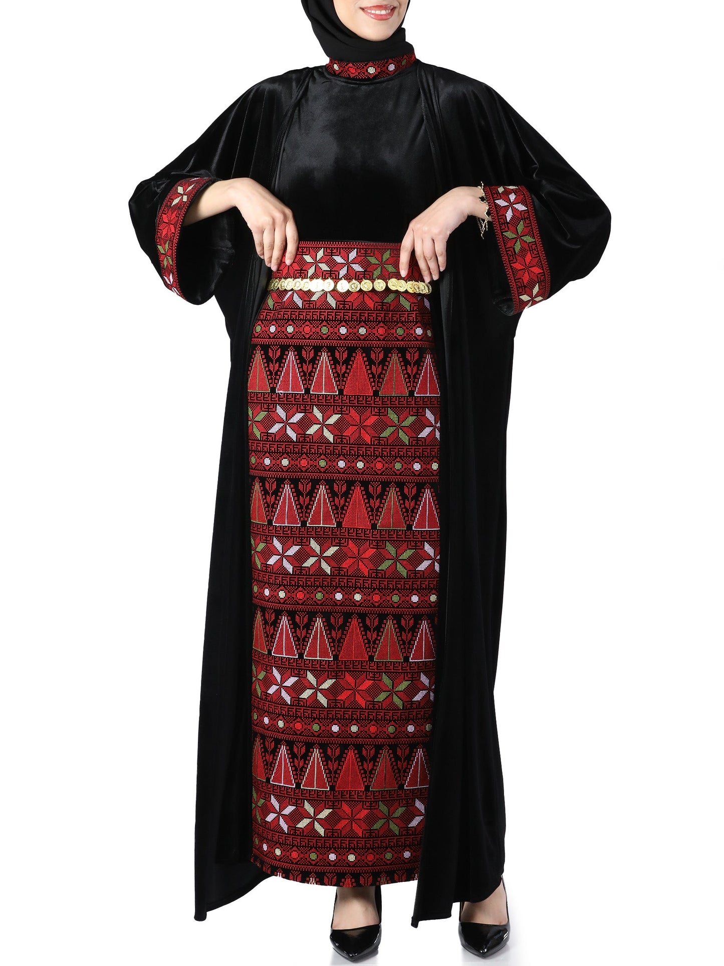 Embroidered bisht