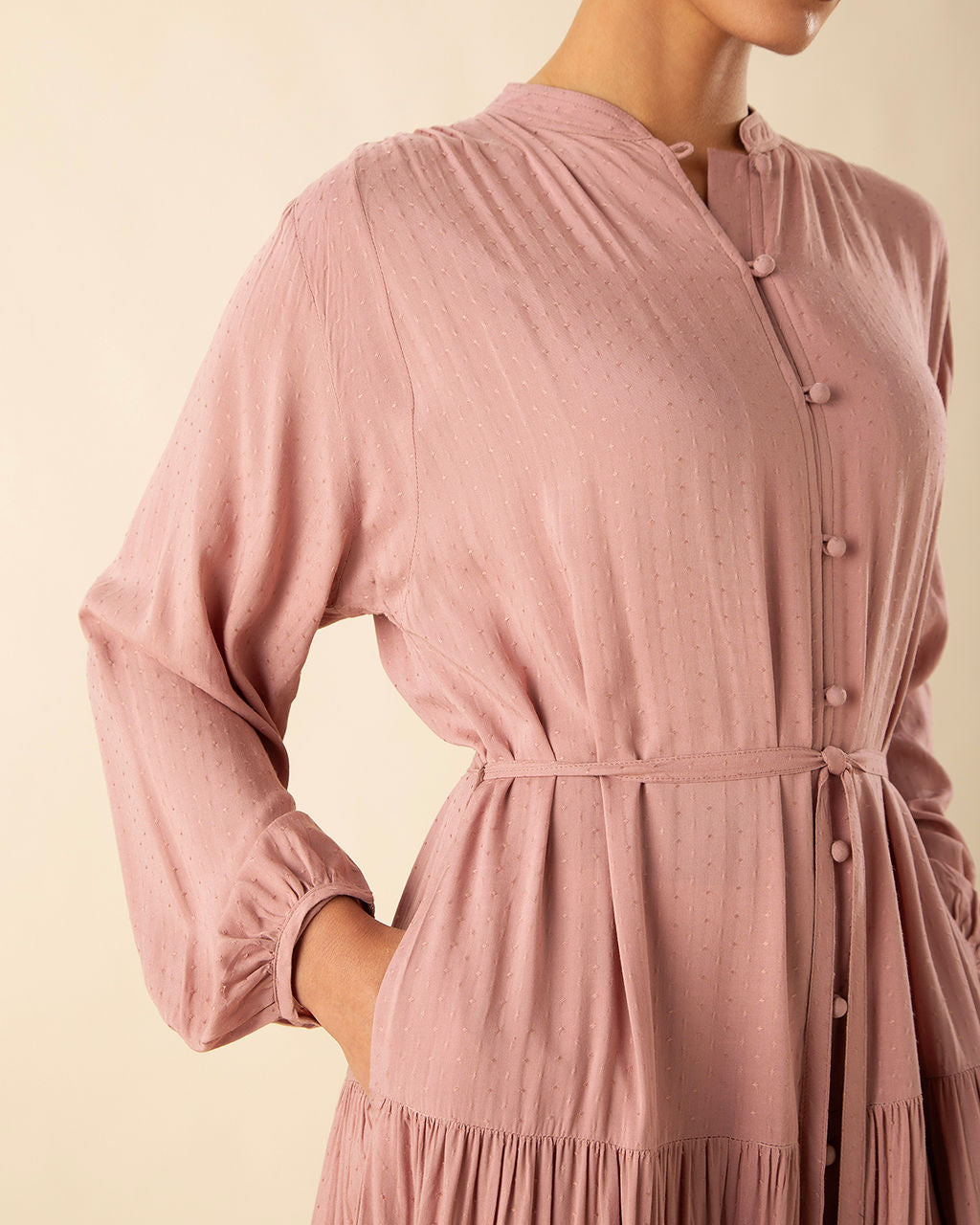 Tiered Tea Pink Maxi