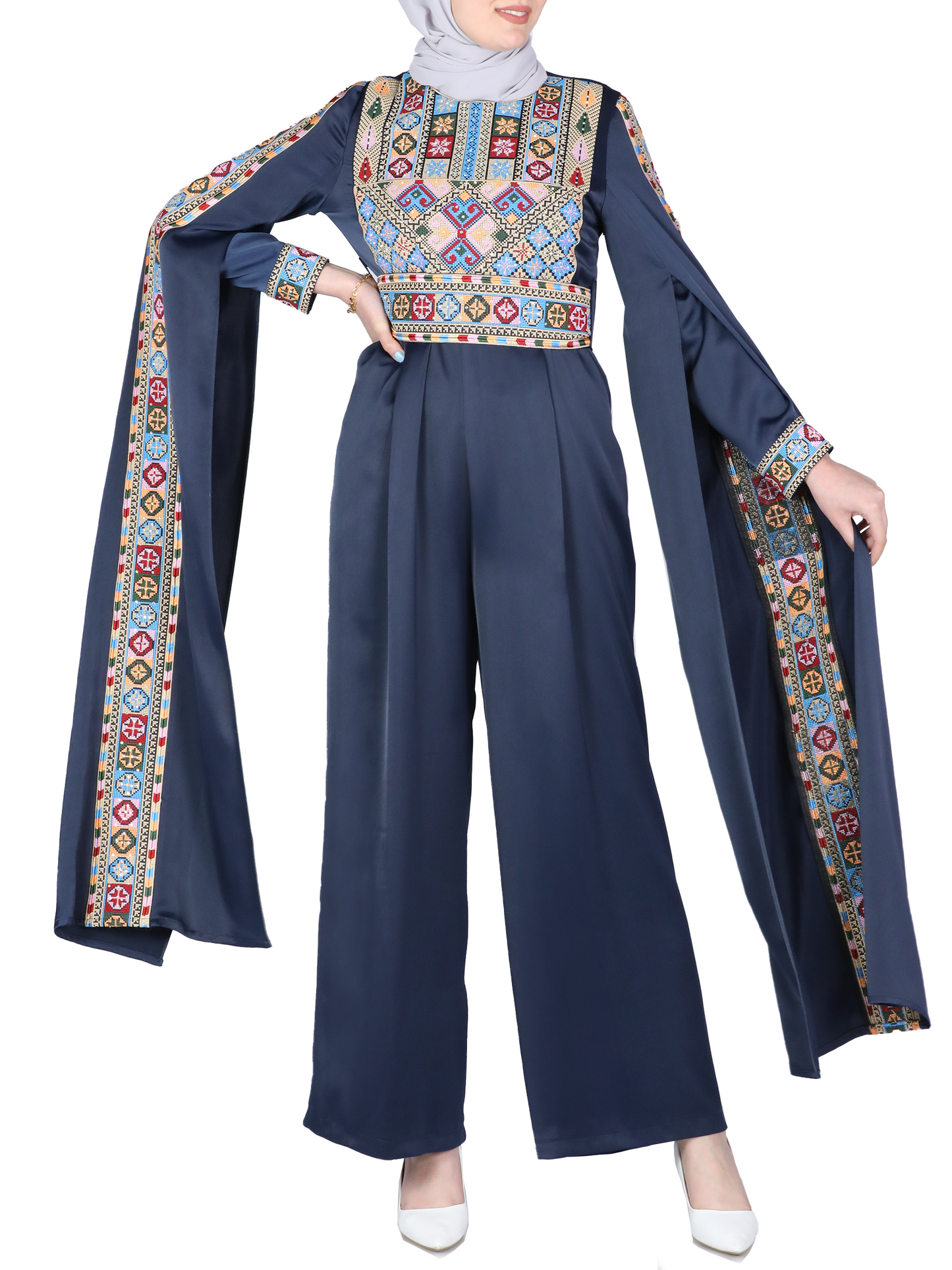 Women's embroidered jumpsuit