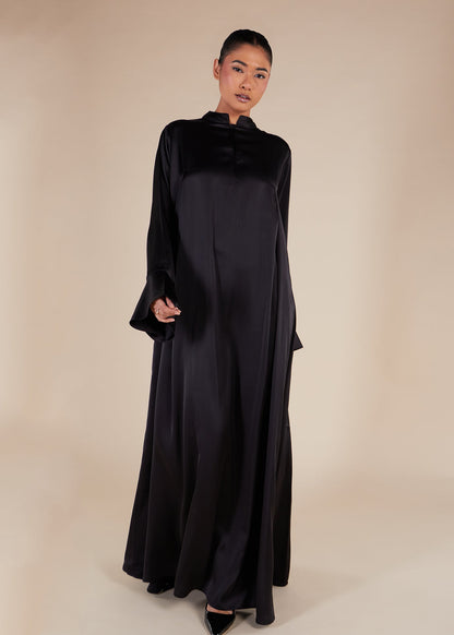 Self Print Abaya Black - Final Sale