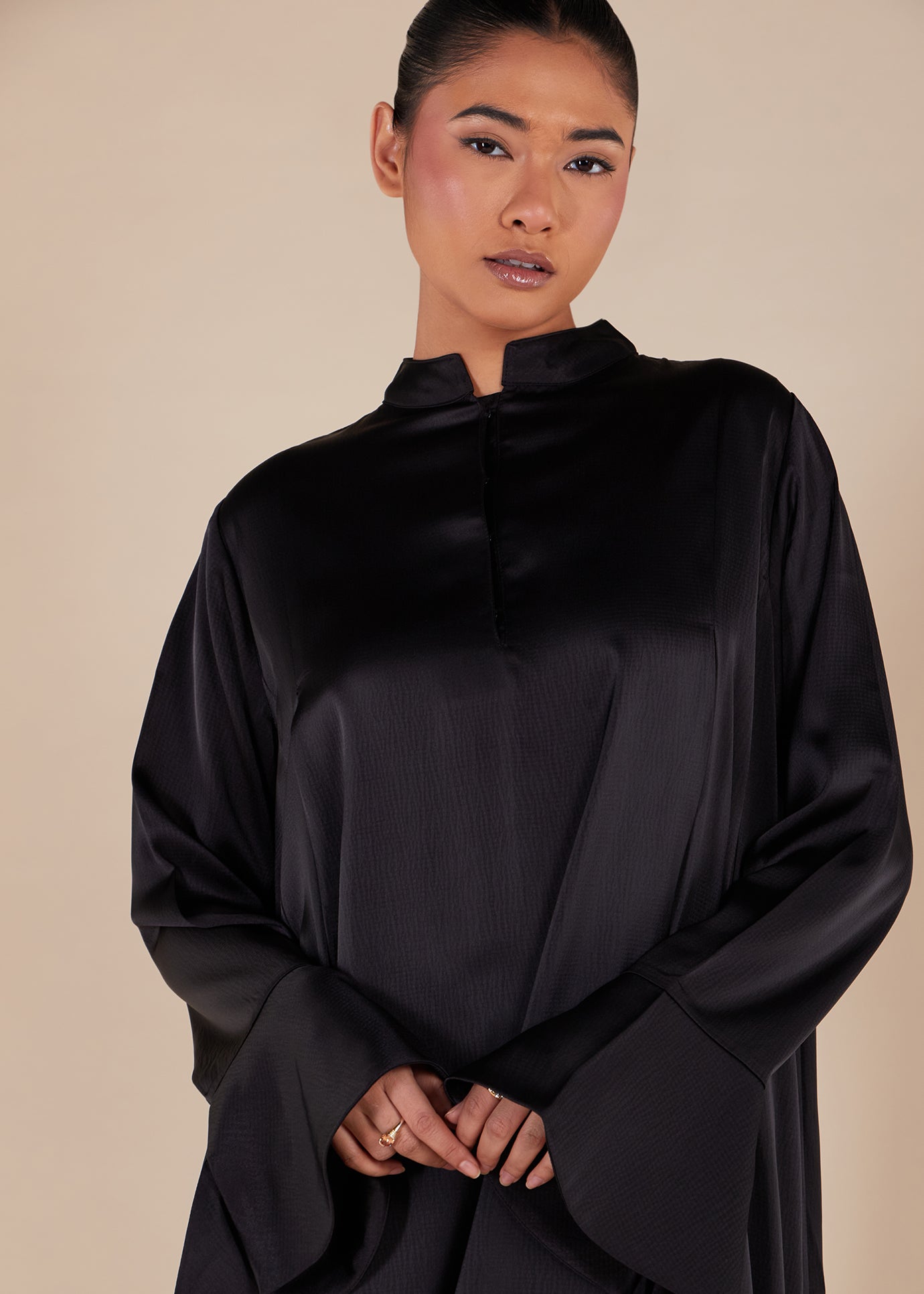 Self Print Abaya Black - Final Sale