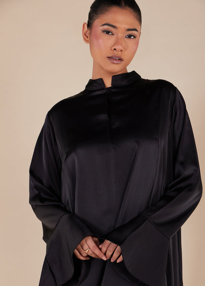 Self Print Abaya Black - Final Sale