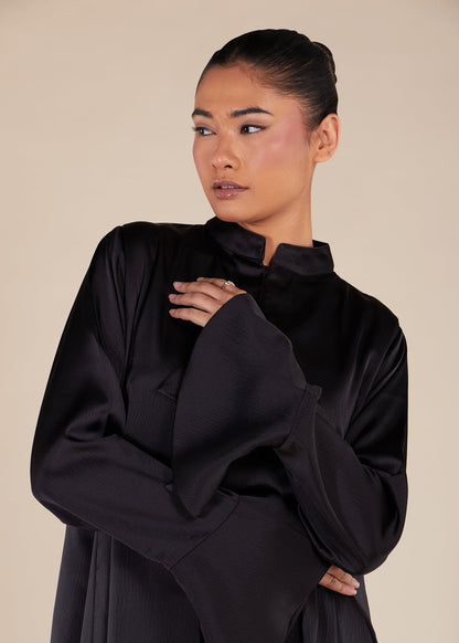 Self Print Abaya Black - Final Sale
