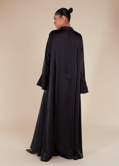 Self Print Abaya Black - Final Sale