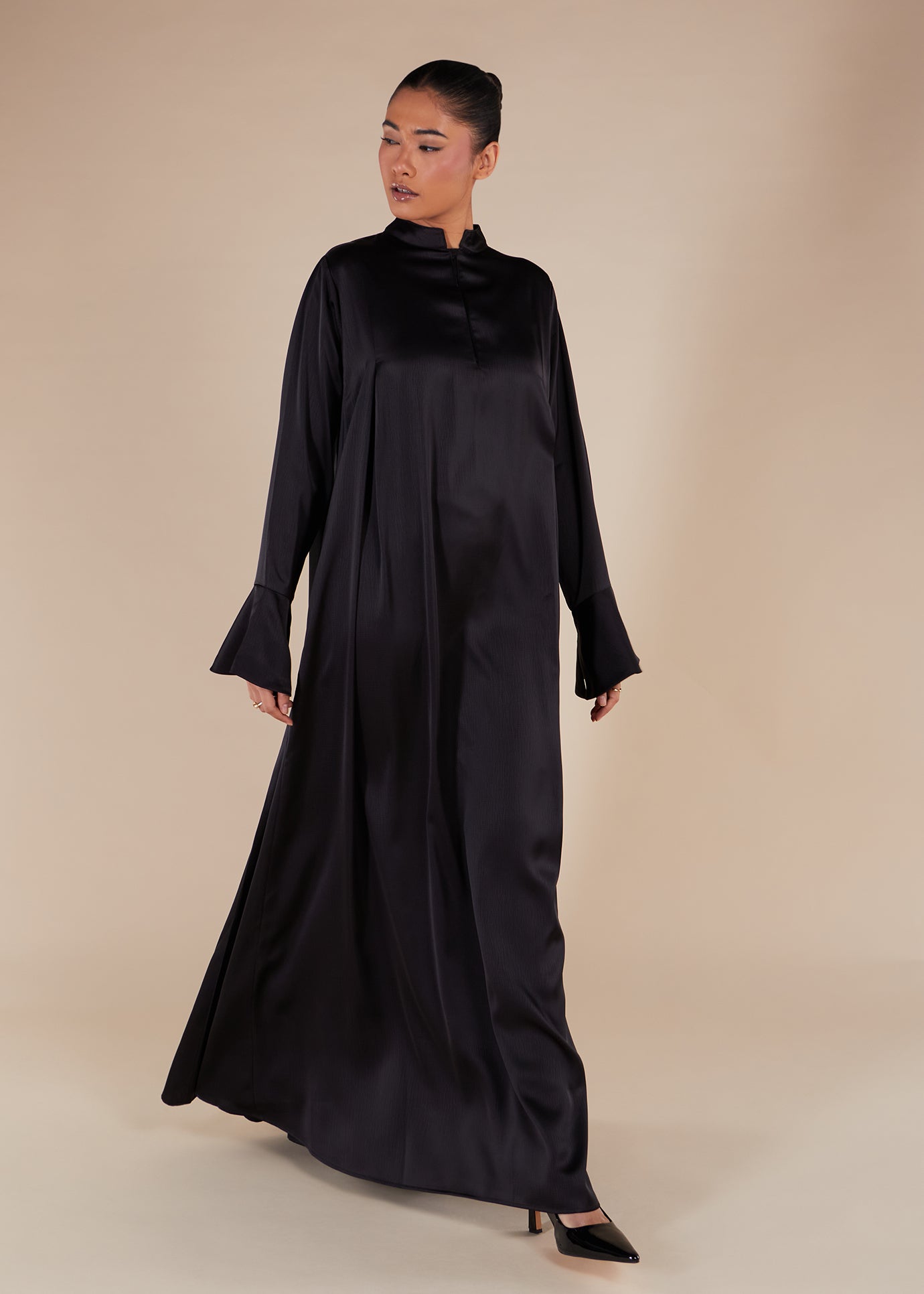 Self Print Abaya Black - Final Sale