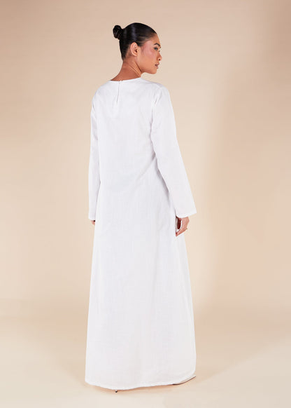 White Linen Dress