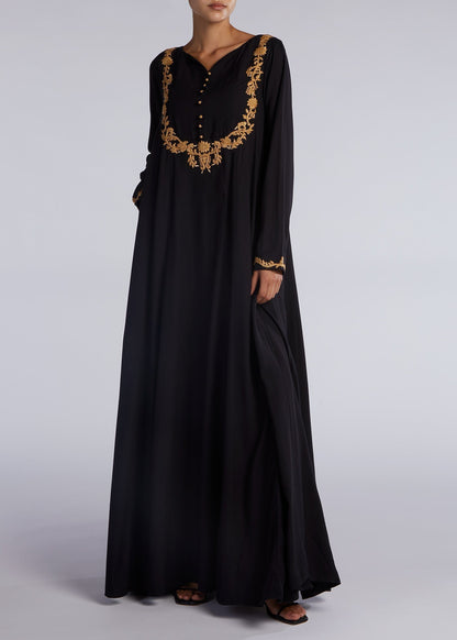 Zardozi Abaya Black