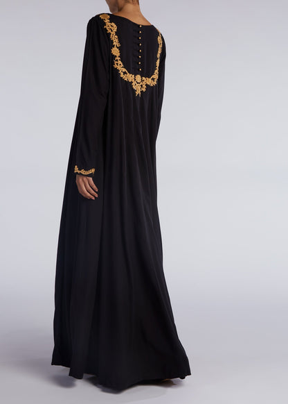 Zardozi Abaya Black