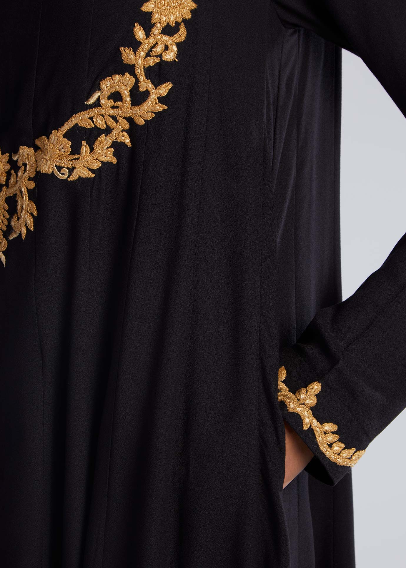 Zardozi Abaya Black