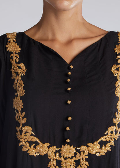 Zardozi Abaya Black