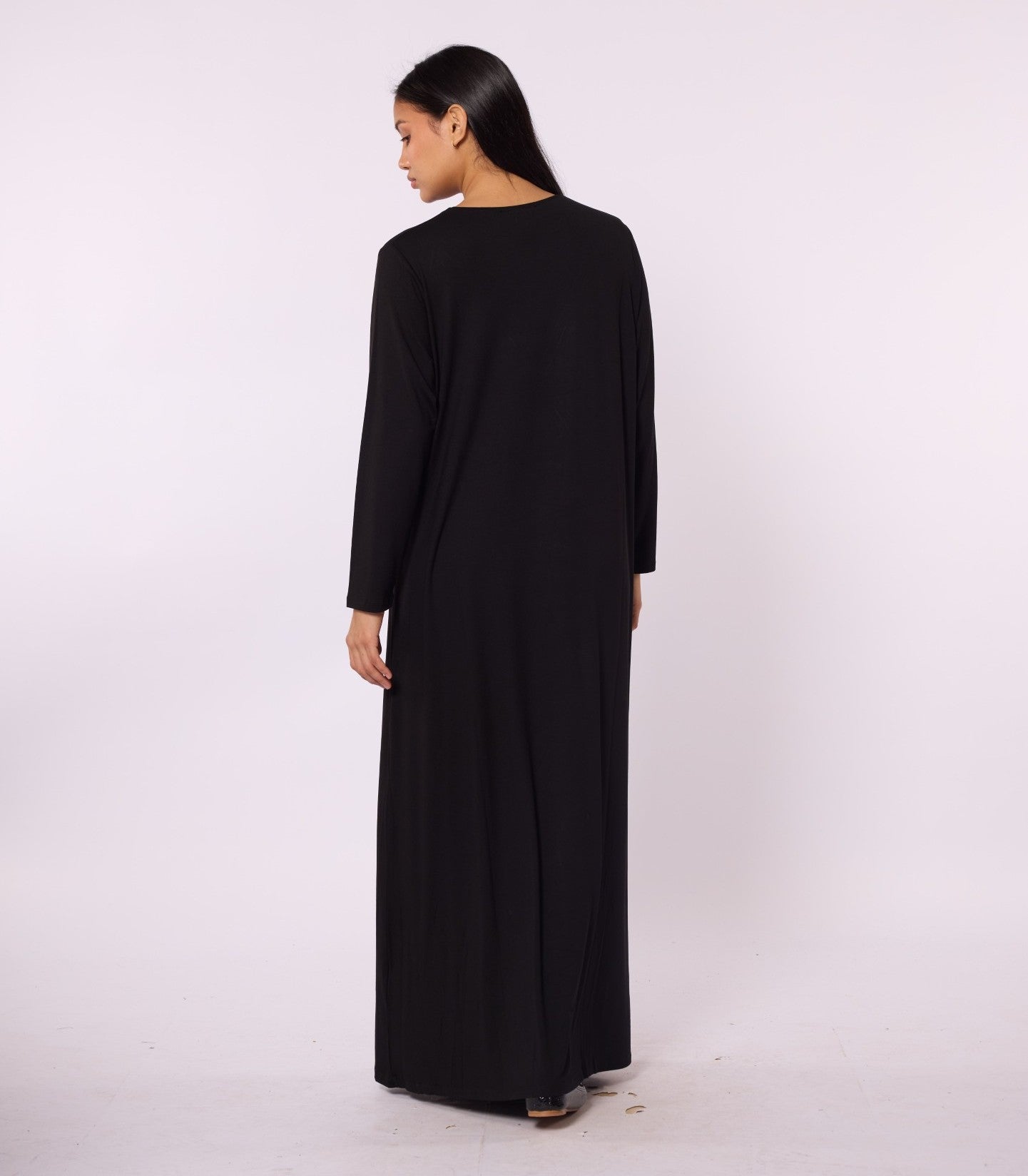 Long Diamond Patterned Dress with Stone Detail