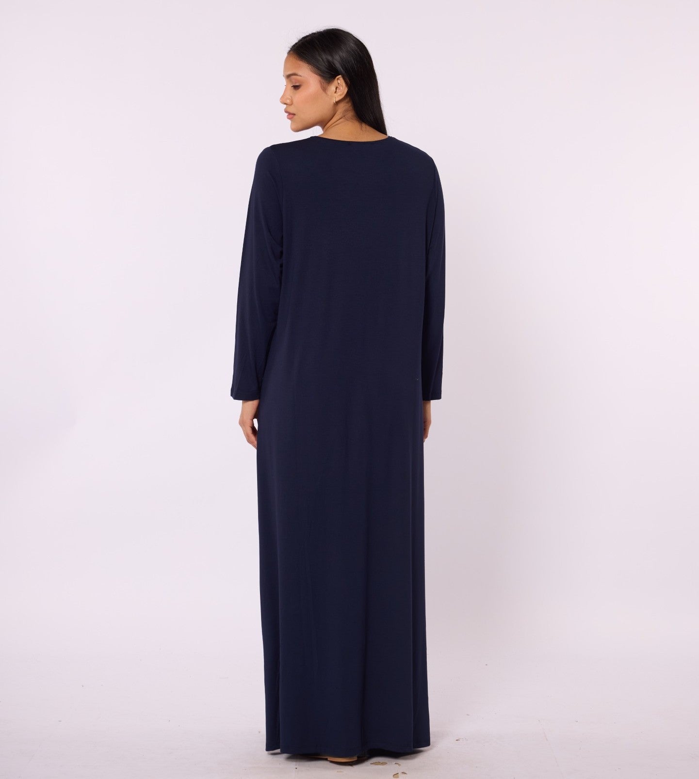 Long Leopard Patterned Dress with Stone Embellishment