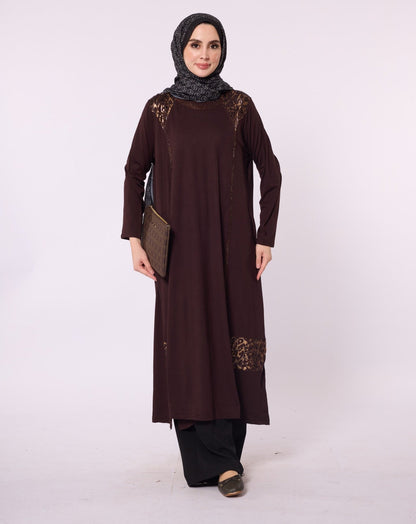 Leopard Print Dress with Stone Embellishment