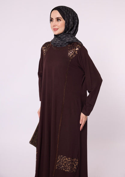 Leopard Print Dress with Stone Embellishment