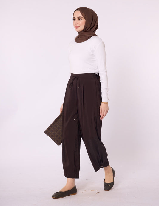 Relaxed Fit Trousers with Pleat Detail