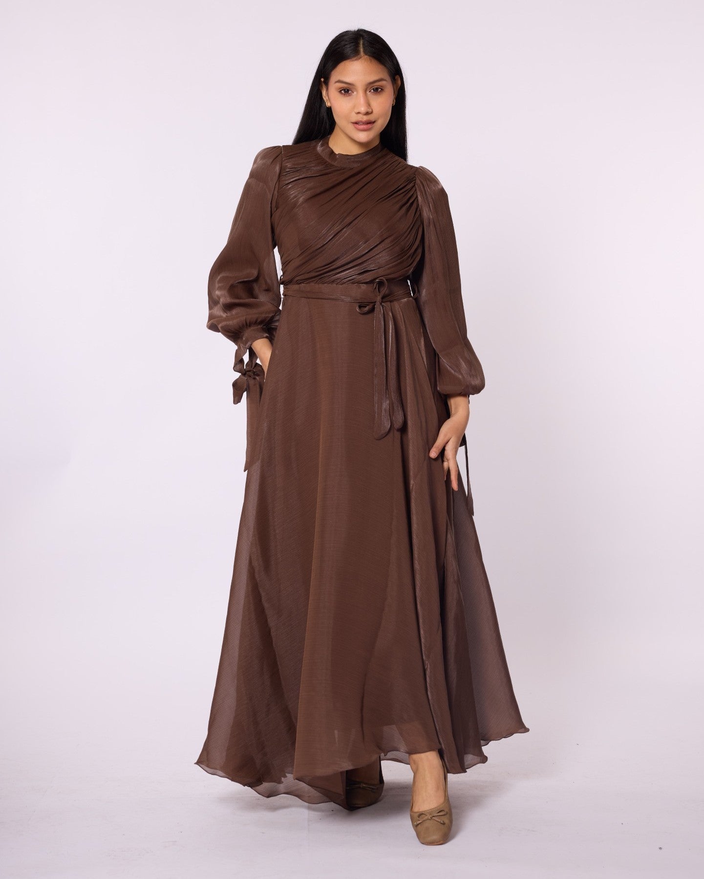Pleated Lined Dress