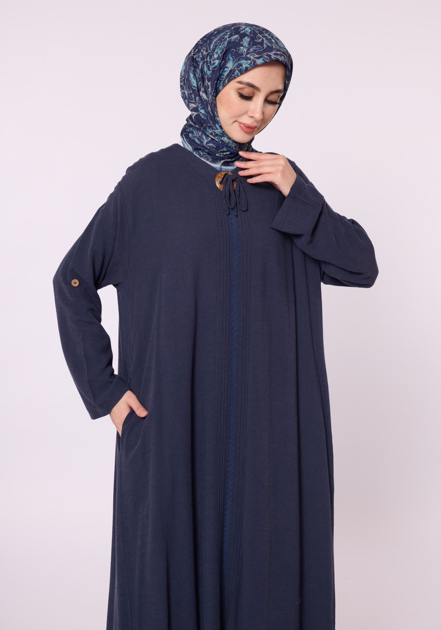 Dress with Stitch, Stripe and Accessory Details