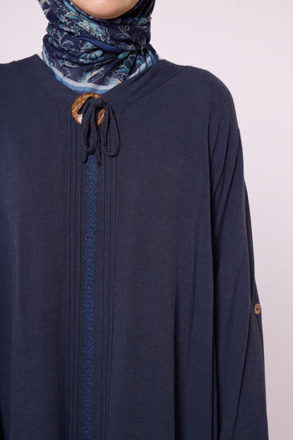 Dress with Stitch, Stripe and Accessory Details