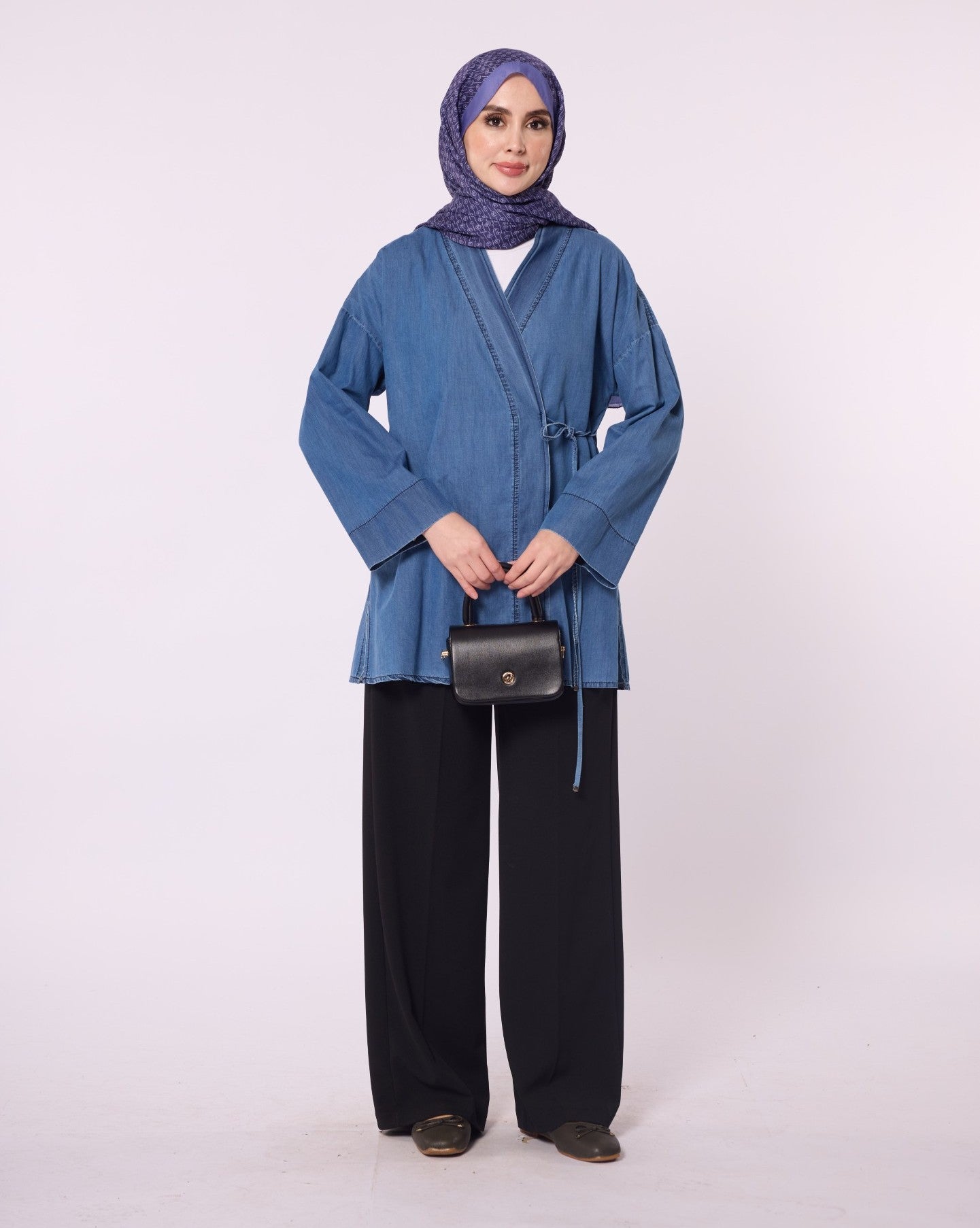 Sash-Tied Kimono Tunic