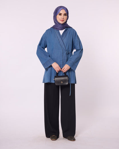 Sash-Tied Kimono Tunic