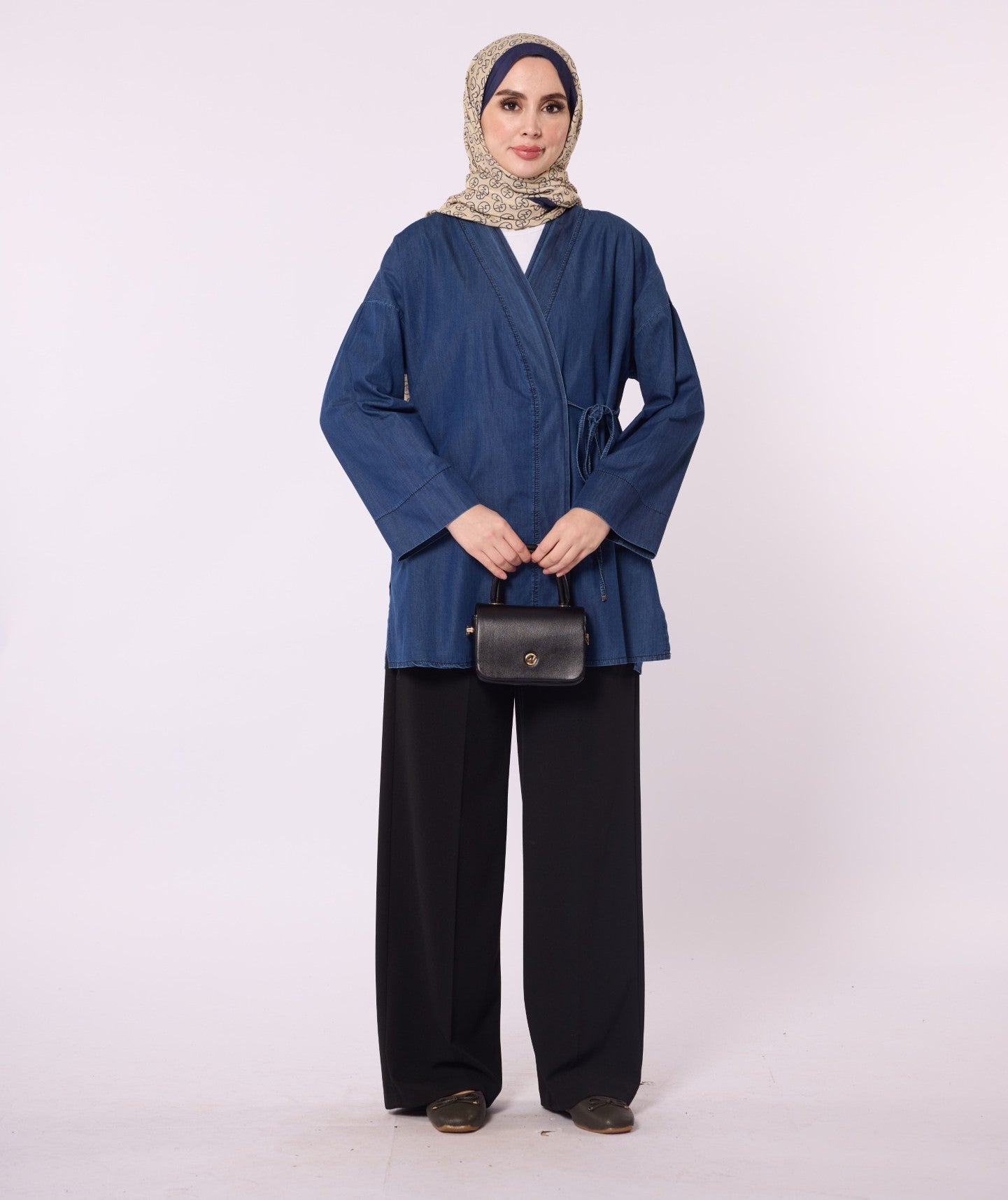 Sash-Tied Kimono Tunic