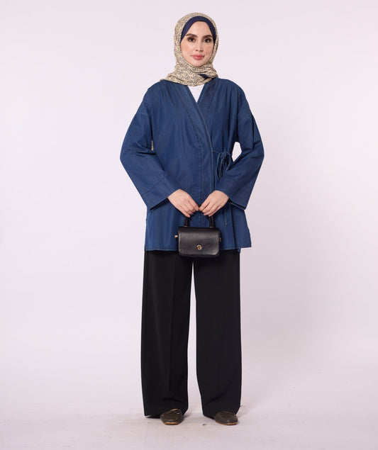 Sash-Tied Kimono Tunic