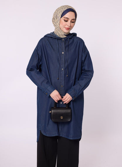 Hooded Denim Tunic