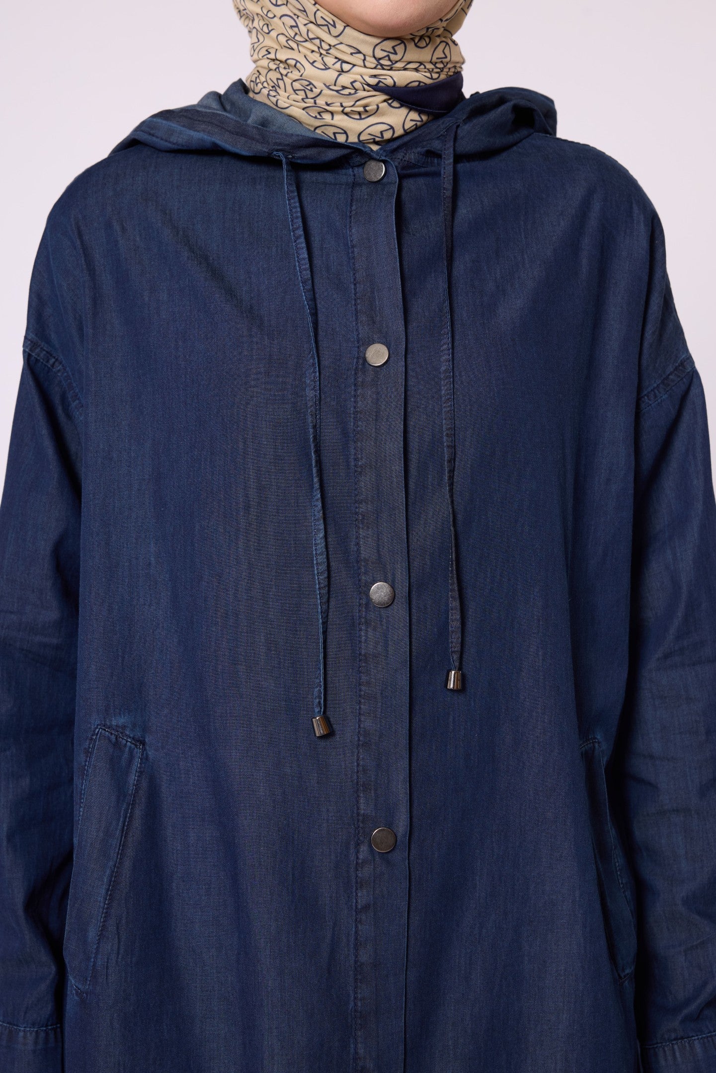 Hooded Denim Tunic