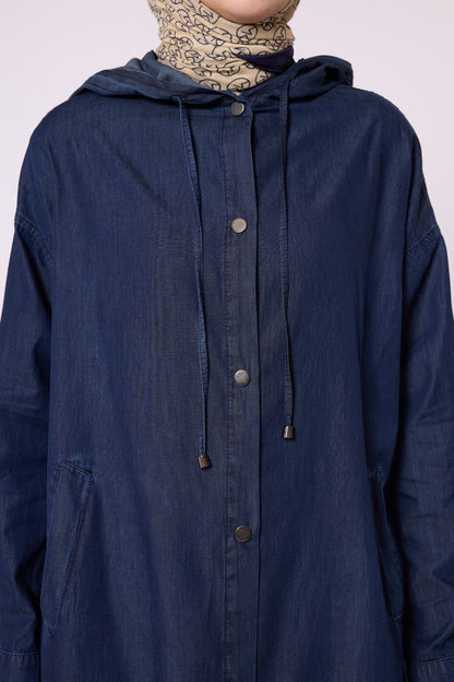 Hooded Denim Tunic