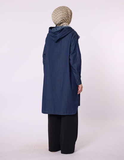 Hooded Denim Tunic