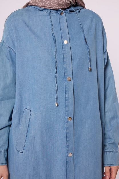 Hooded Denim Tunic