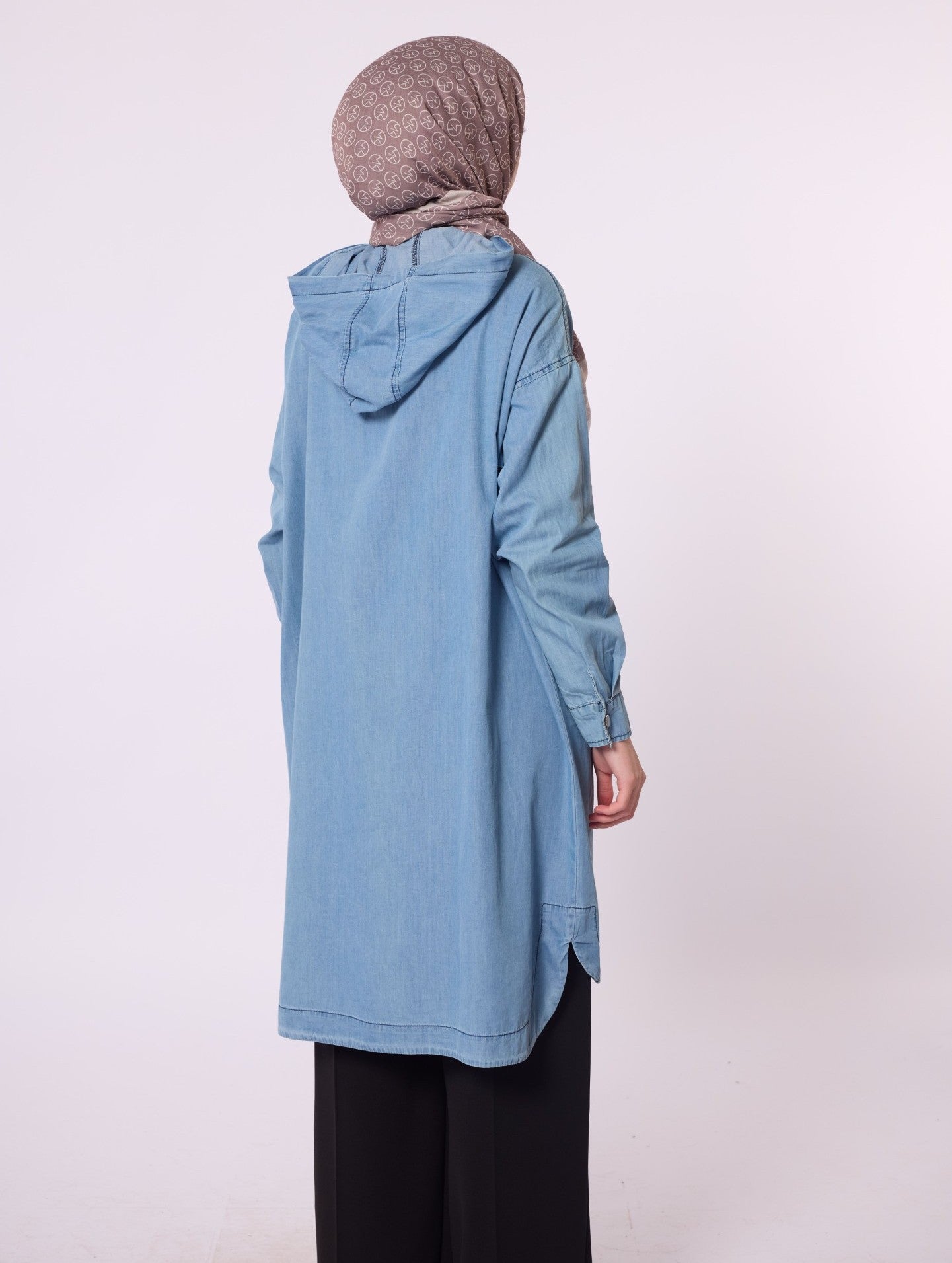 Hooded Denim Tunic