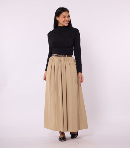 Blouse With Shoulder And Waist Pleat Detail