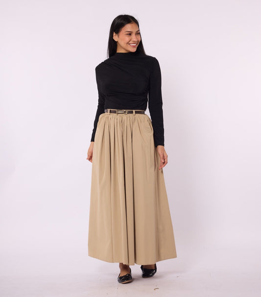 Blouse With Shoulder And Waist Pleat Detail