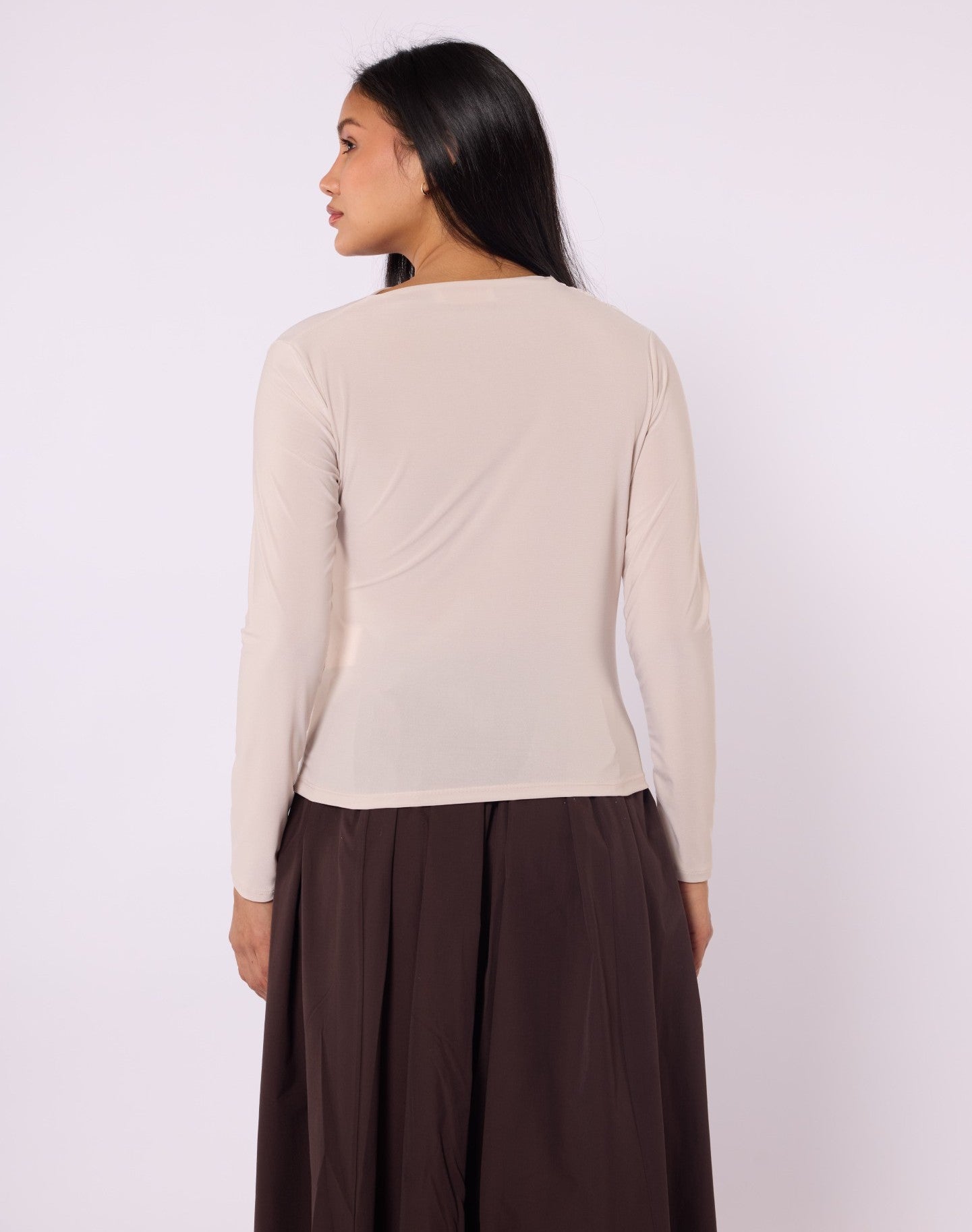 Blouse With Shoulder And Waist Pleat Detail