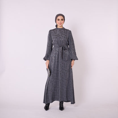 Loose Dress with Gathered Sleeves
